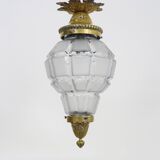 Louis XV style Hall lantern in bronze and glass globe. Around 1920