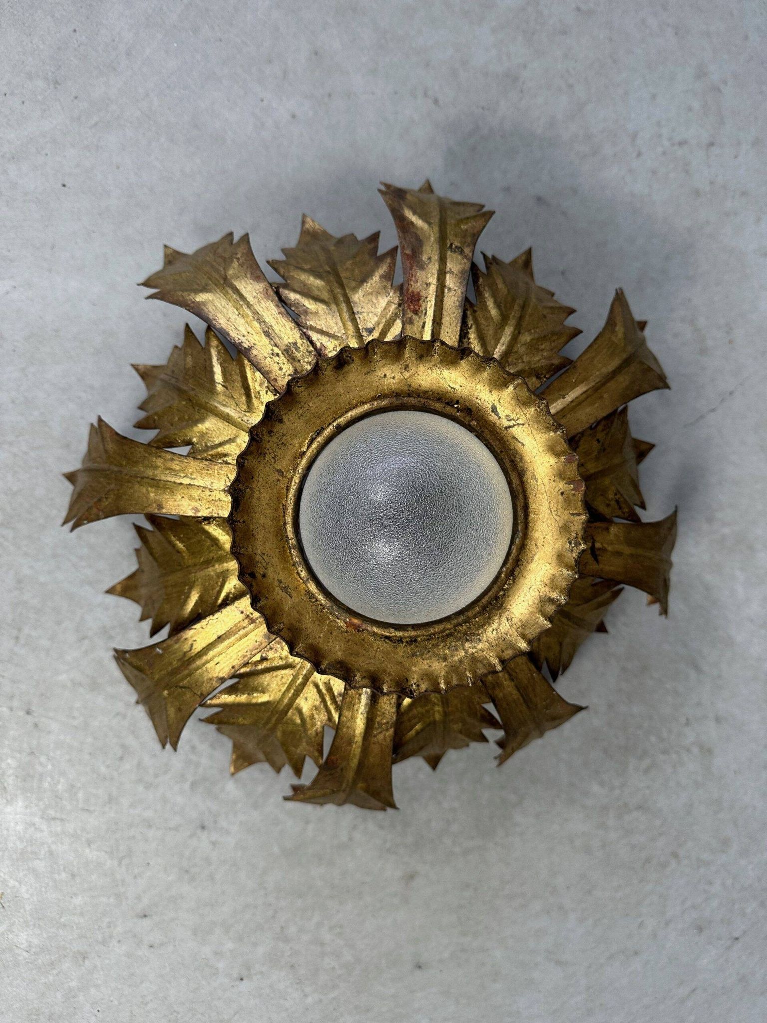 Plafonnier, applique vintage 'Sunburst'