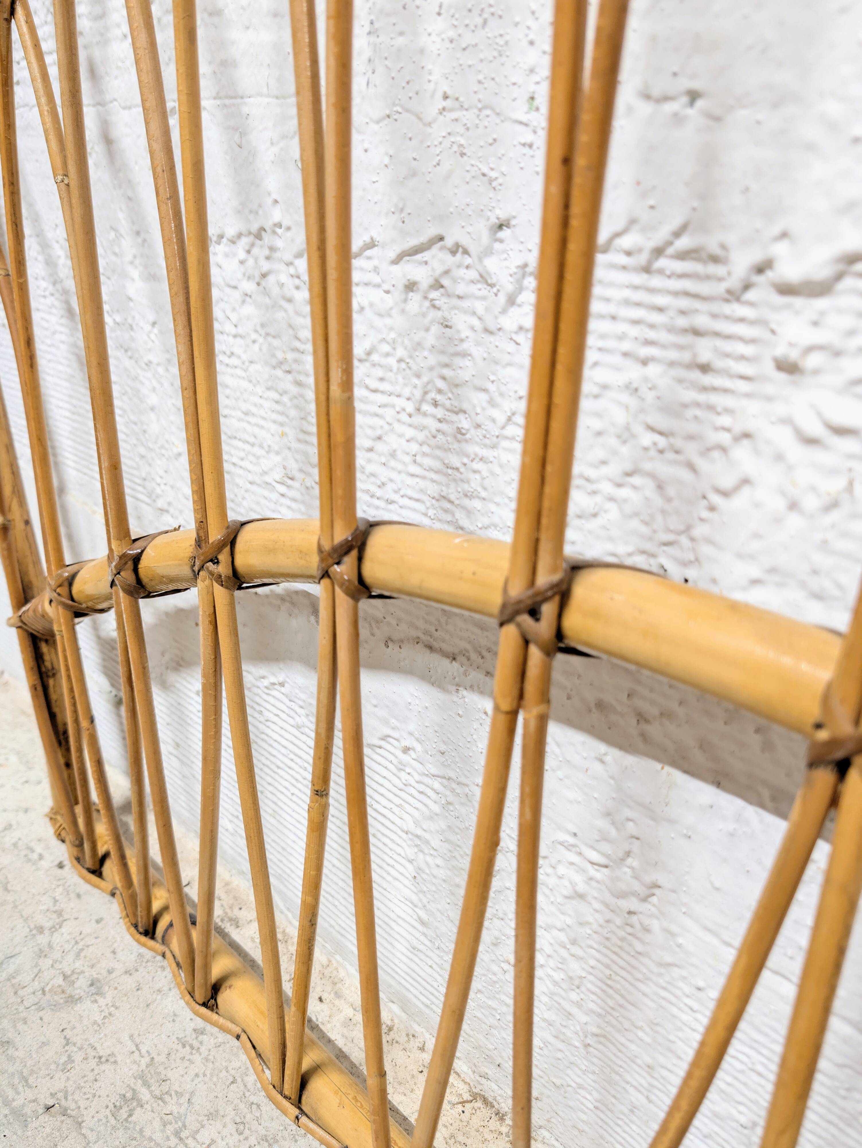 Vintage rattan headboard - single