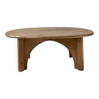 Table basse design bois massif renovée