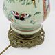 Chinese bronze and porcelain lamp decorated with insects and flowers