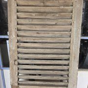 Old fir shuttered door
