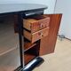 French Art Deco Half Cabinet in Black Lacquer and Mahogany, 1930