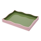 Pink and Green Lacquer Tray