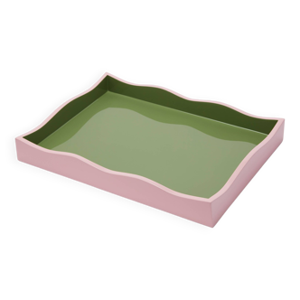 Pink and Green Lacquer Tray