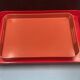 Orange and red plastic breakfast tray zak! & china vintage