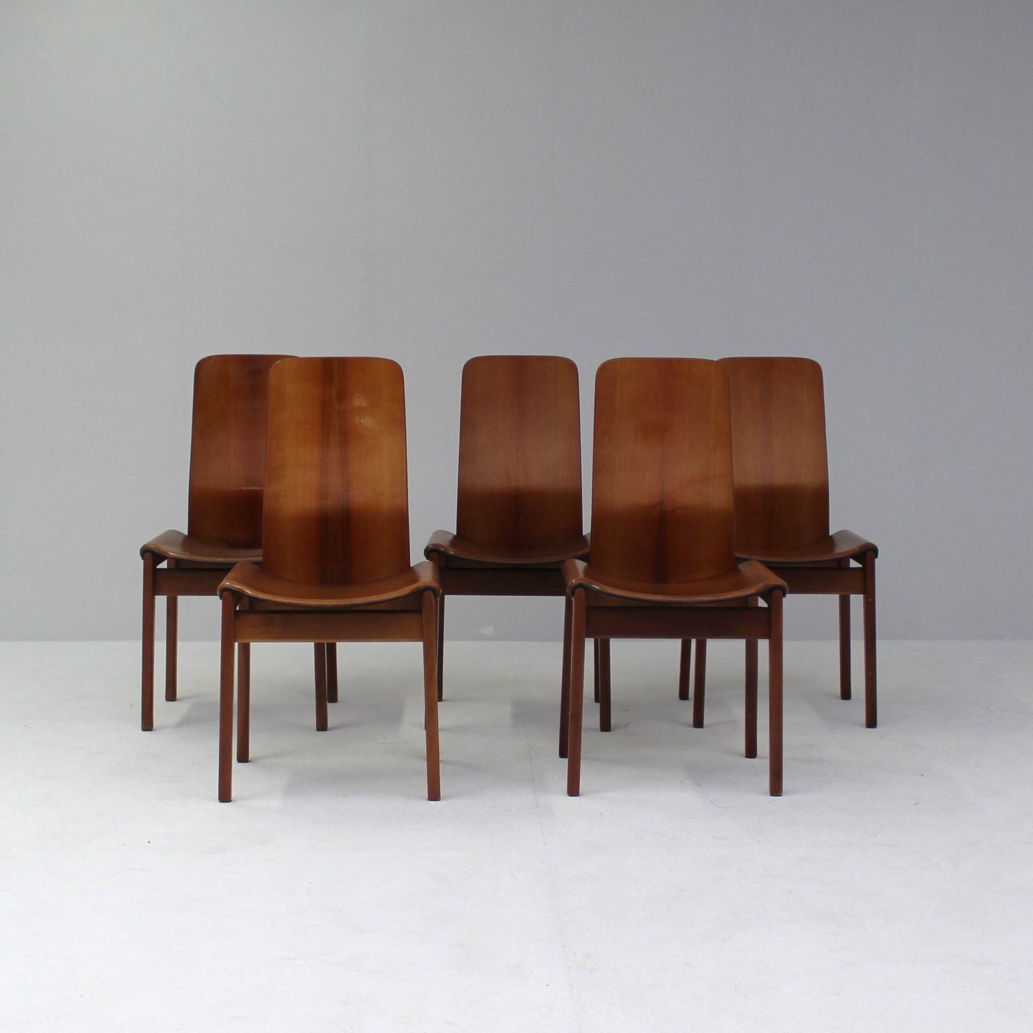 Fiorenza chairs by Tito Agnoli for Molteni, Set of 6