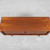 Mid-century Danish teak sideboard with tambour doors by Dyrlund 1960s - 170 cm