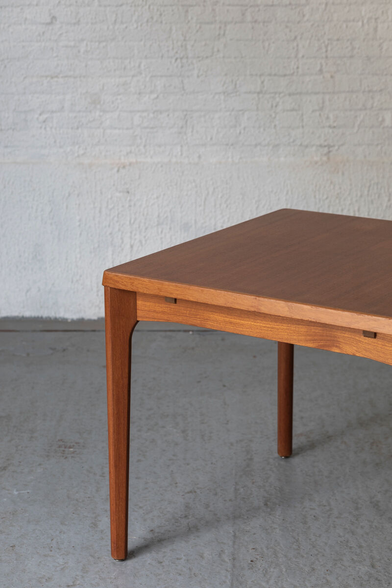 Extendable square dining table by Vejle Stole Møbelfabrik, Denmark 1960’s