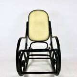 Vintage Black Rocking Chair attributed to Michael Thonet