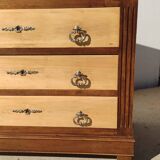 Grande commode ancienne, marbre blanc
