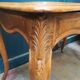 Louis XV style flat desk in walnut and leather