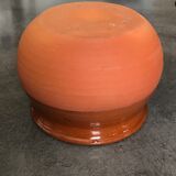 Matt and glazed round earthenware pot