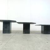 Vintage marble nesting tables or side tables, 1970s