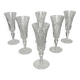 6 Saint-Louis Crystal Champagne Flutes | Camargue Model | 20th Century
