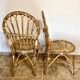 Pair of rattan chairs made in Landes