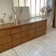 Meuble de métier chêne doré XXL années 50