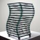 Lampe sculpturale moderniste "Stacked Glass", années 75-85