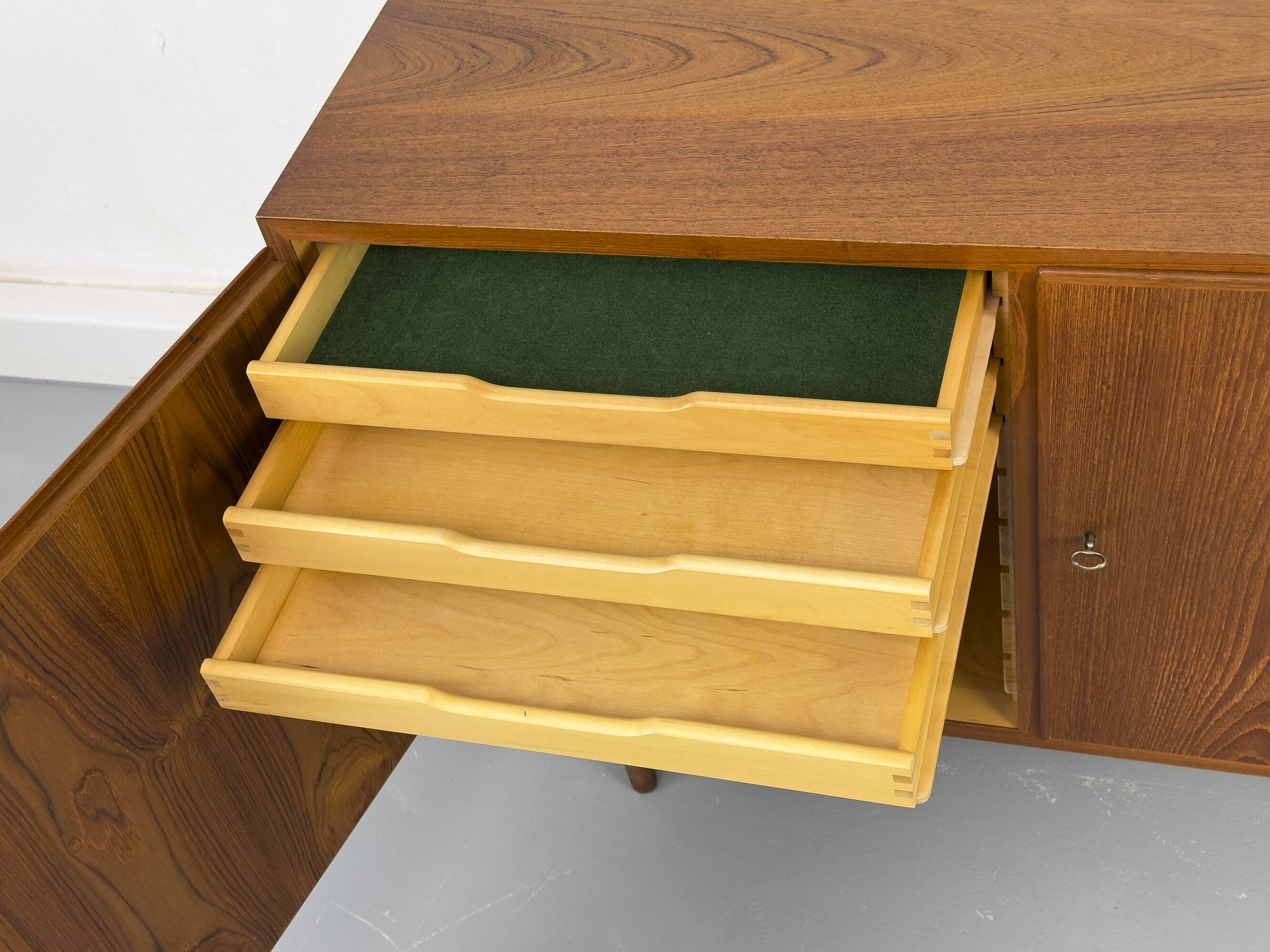 Danish Sideboard in Teak by Carlo Jensen for Hundevad & Co., 1960s