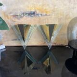 Set of 2 1980s modernist wall light Alaska Lux Lighting House Inc., Germany.