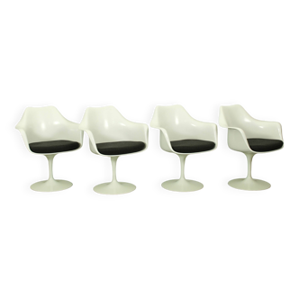 Ensemble de 4 chaises tulipes Eero Saarinen Knoll, édition limitée 50 ans