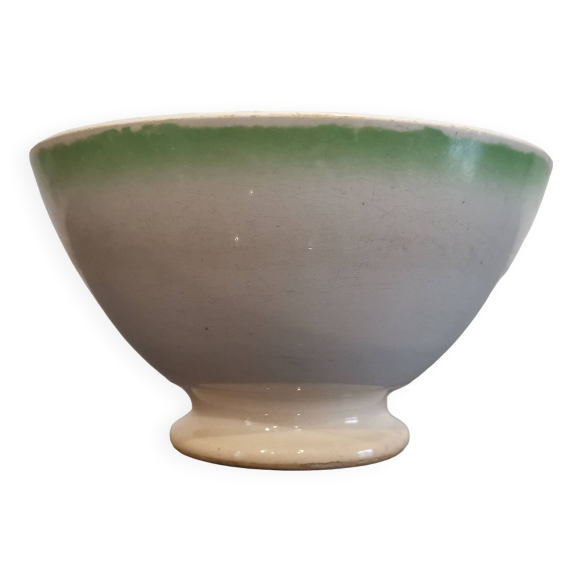 Old porcelain bowl "Moulin des loups" ceramics from Saint-Amand