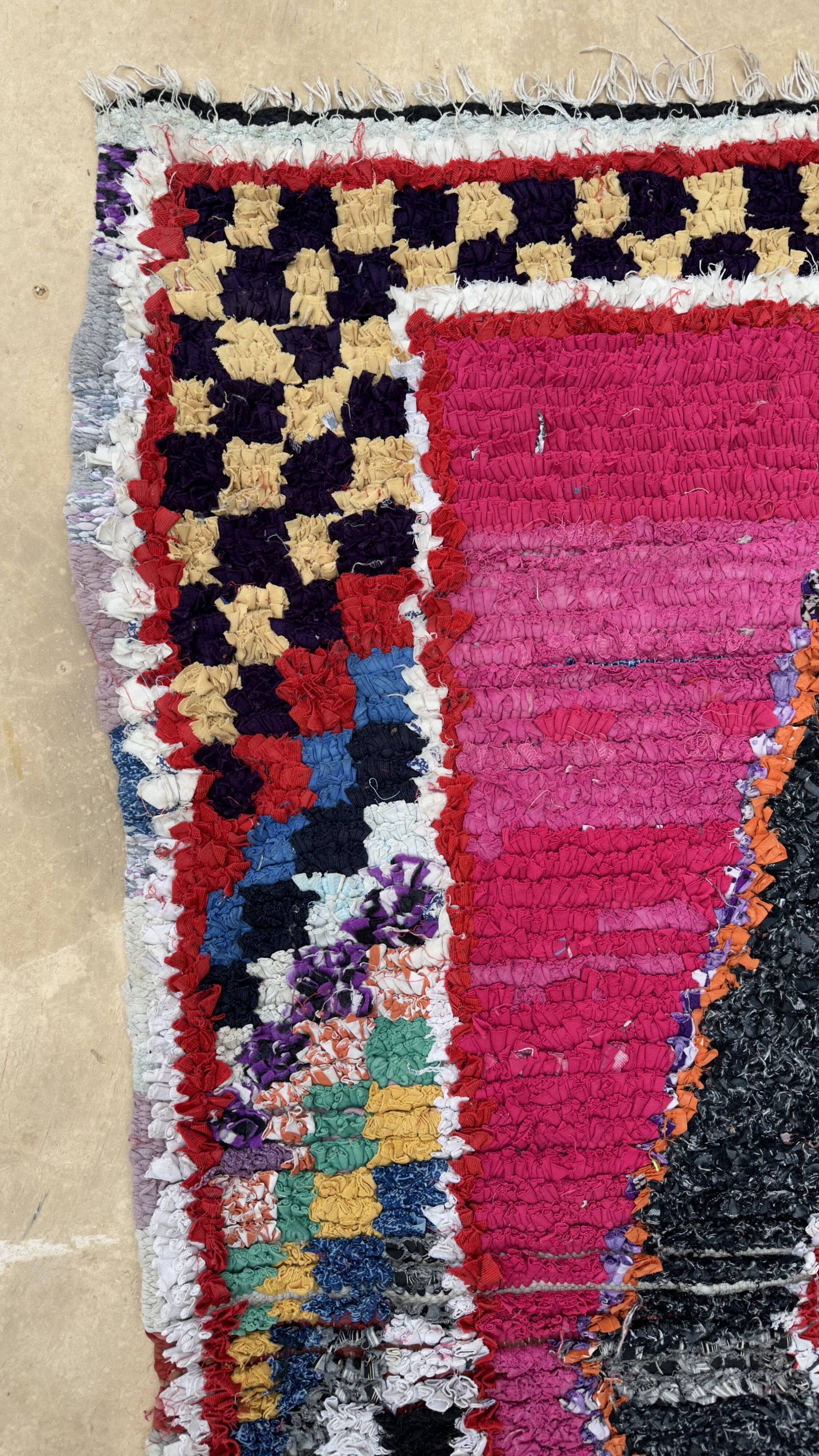 Pink Boucherouite carpet - 109 x 170 cm