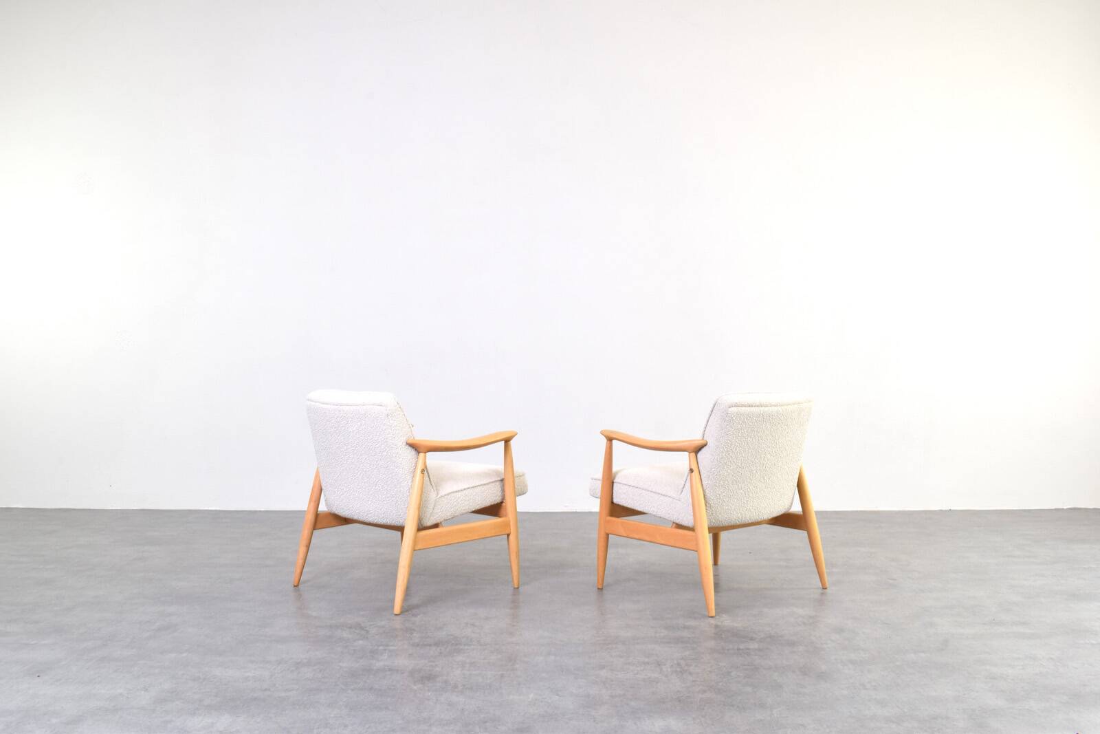 Mid-Century lounge chairs by J. Kędziorek, 1960s, set of 2.