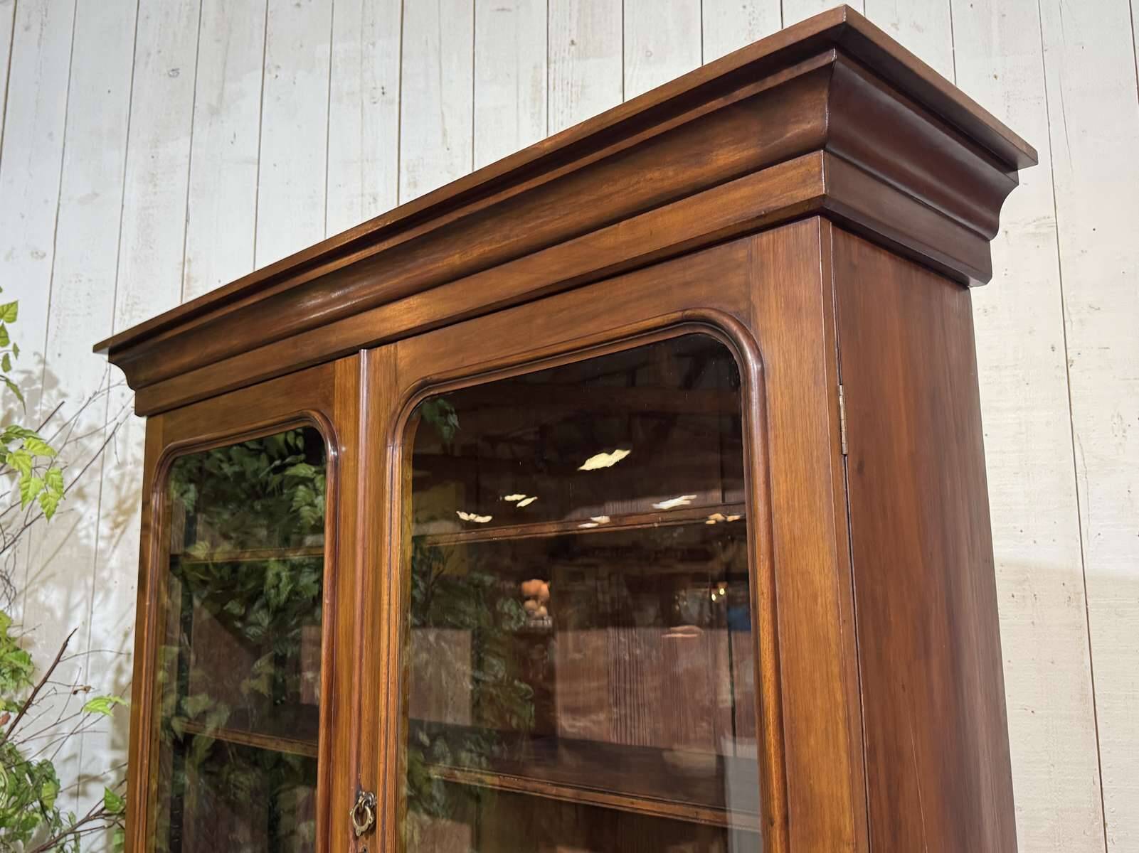 Victorian 19th-century mahogany two-body library
