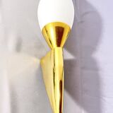 Pair of Brass and Murano Glass Wall Lights, Italy 1980s