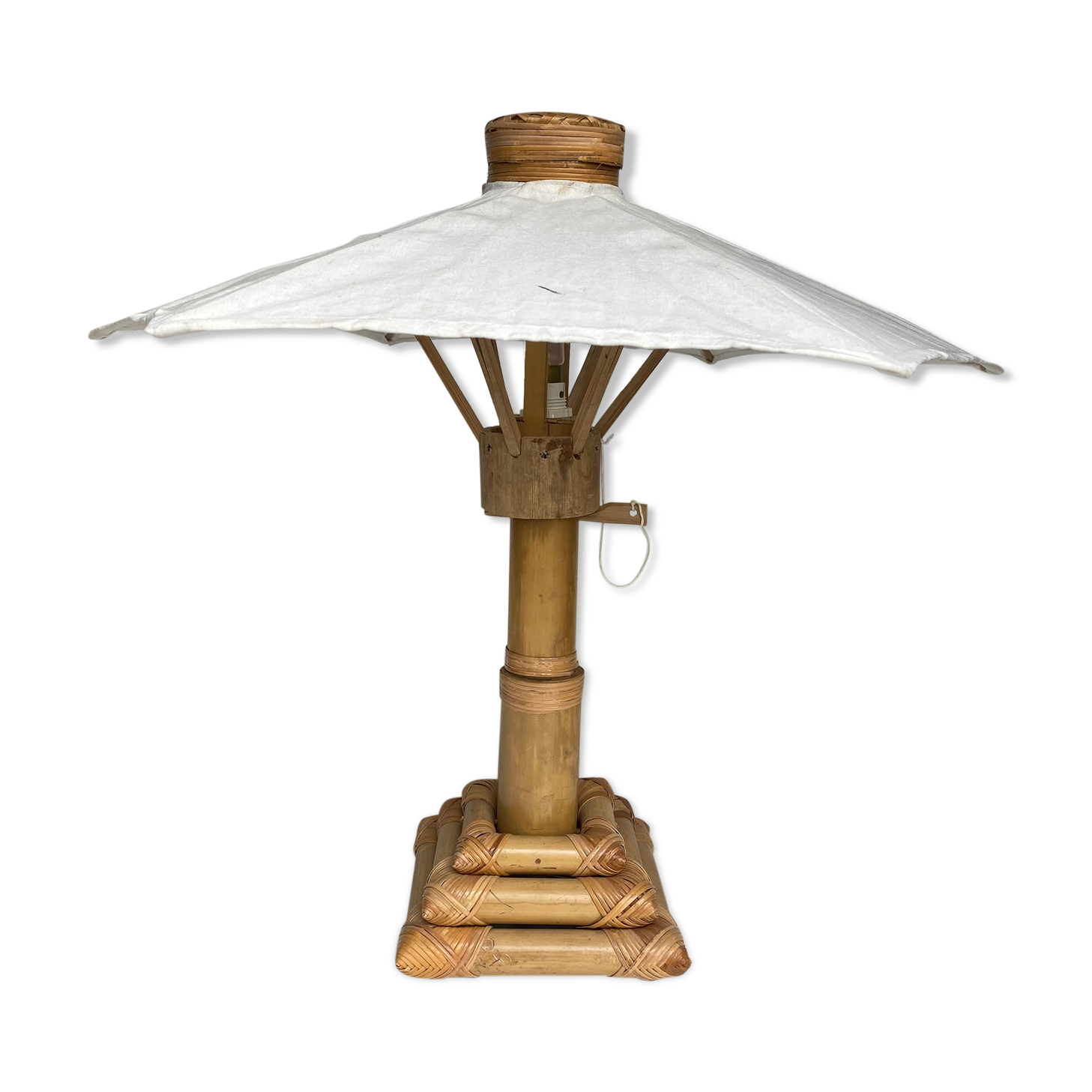 Vintage bamboo table lamp