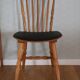 4 BAUMANN Tacoma chairs in black imitation leather and light beech