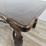 Walnut coffee table with crossed legs