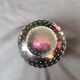 Small purple bubble glass candlestick