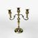 Vintage 3-light gold metal chandelier