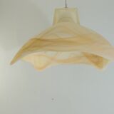 1970s vintage honey marbled glass suspension – retro design light fixture
