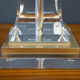 Les arcades lucite gold-plated brass table lamp