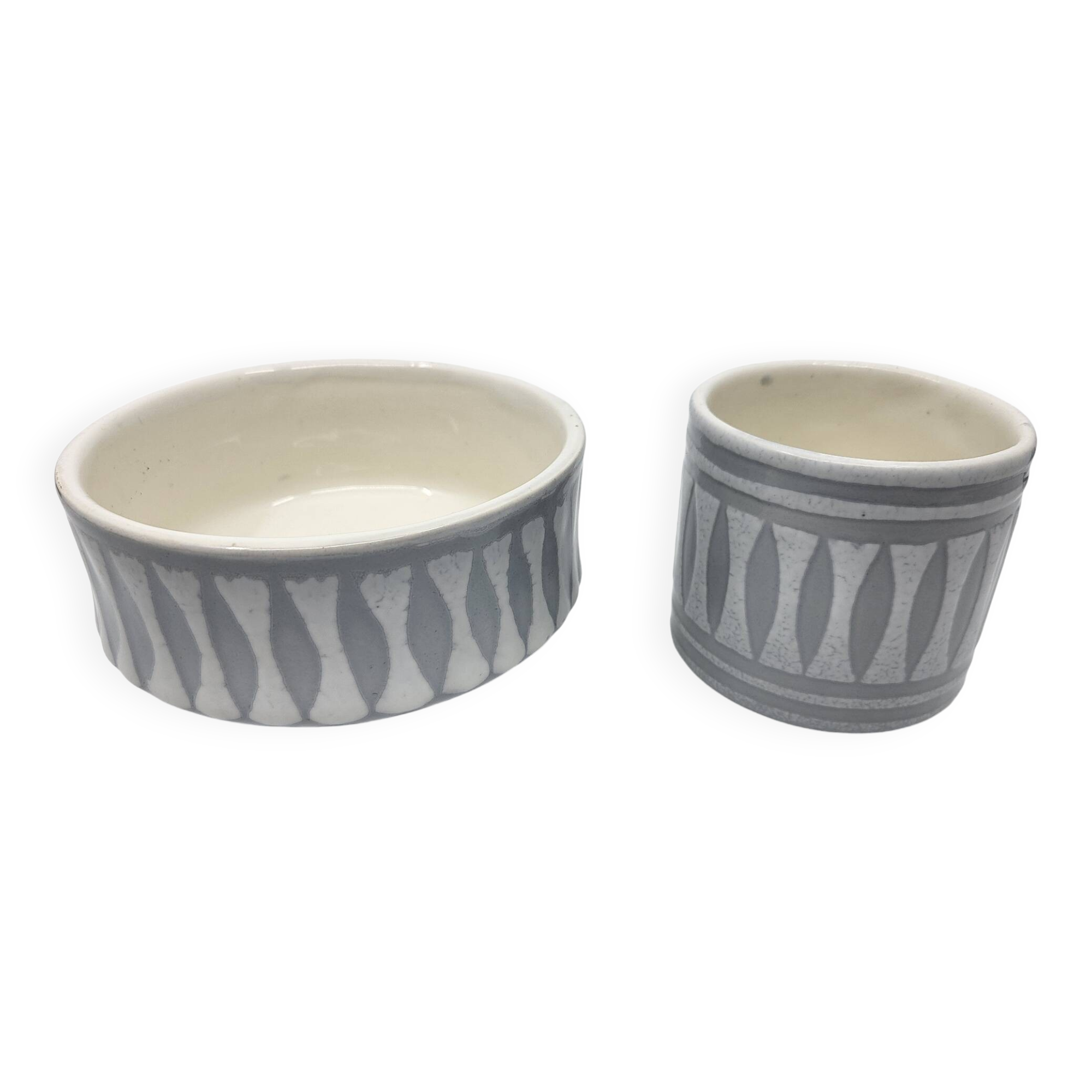 Roger Capron French Riviera Vintage Ceramic Bowl and Mug 1950/60 (set of 2)