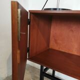 Small teak and metal sideboard, 70s
