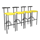 Set of 4 postmodern barstools, 1980s