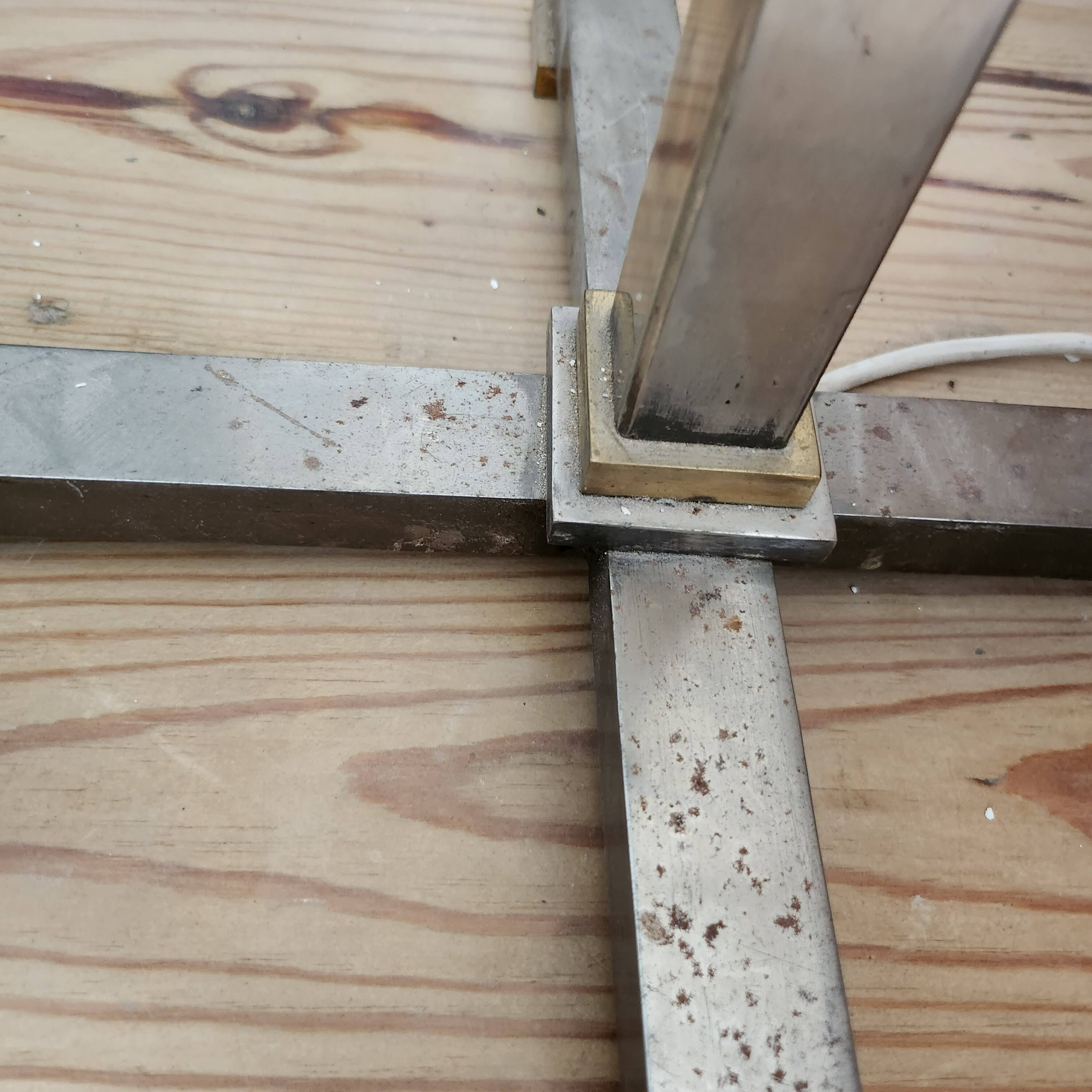 Brass and chrome floor lamp 60s