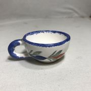 Série 4 tasses Quimper HB céramique + dessins peints vintage