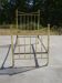 Antique gold-plated brass bed for one person.