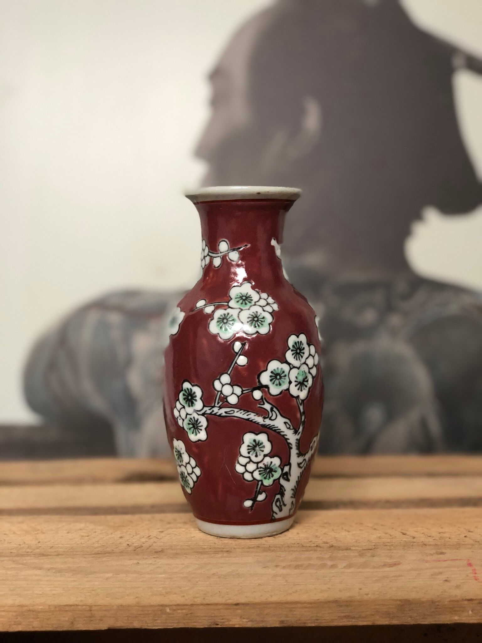 Red inspiration vase Asian