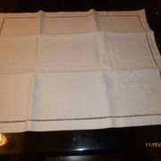 ensemble  nappe lin  et 12 serviettes tables  lin brodees anciennes