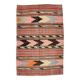 4x6 Red Pink Persian Kilim Rug, 131x196Cm