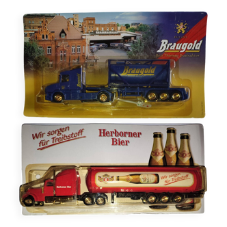 2 advertising tank trucks