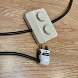 Black steel floor lamp