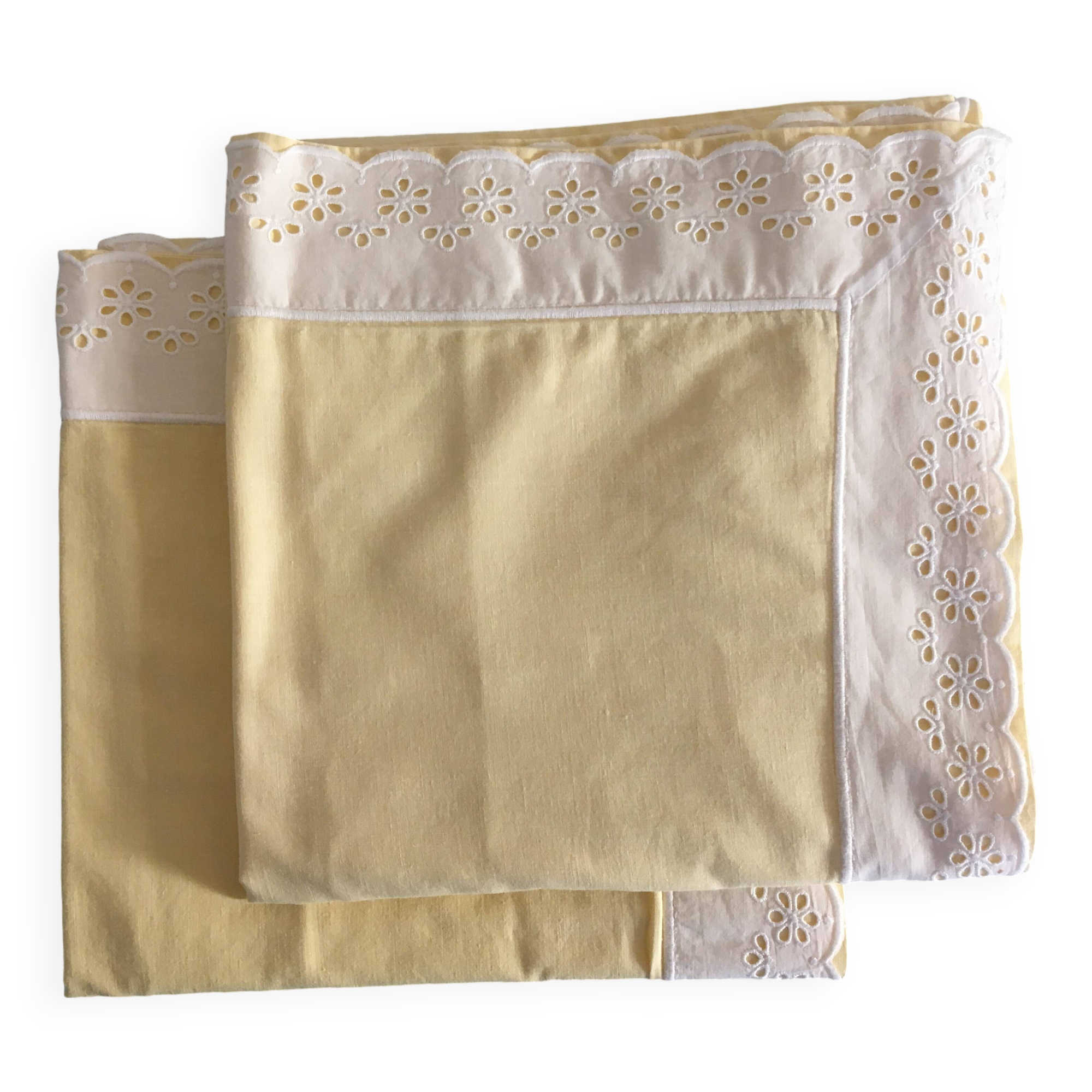 Pair of English style pillowcases