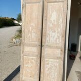Pair of old fir doors 113x232